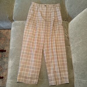 Jones New York Men's Checkered Brown Pants